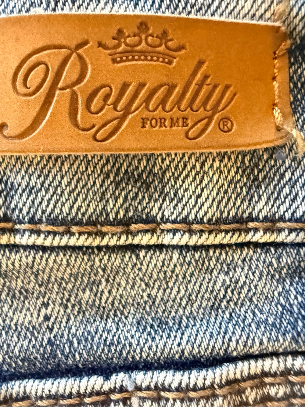 Royalty For Me Distressed Light Blue Denim Shorts Jorts Size 8 - Picture 5 of 6
